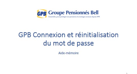 Connexion au portail du GPB