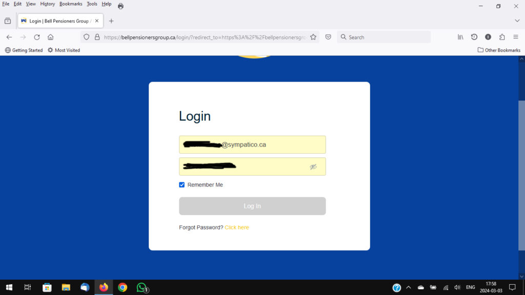 Login Greyed Out